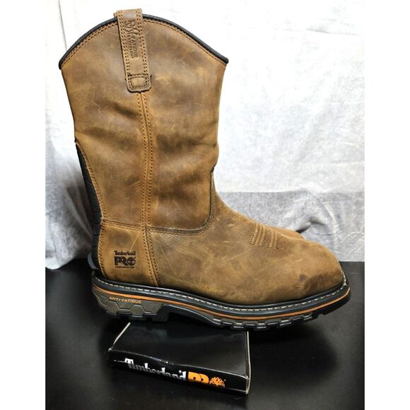 Men's Timberland PRO True Grit Pull-On Composite Toe Waterproof Boots - Size 10W - Picture 9 of 12